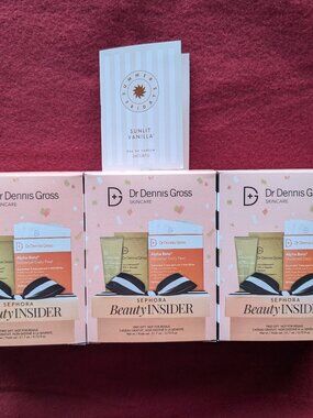 3 Sets Sephora Dr Dennis Gross Skin Spa + SUMMER FRIDAYS Sunlit Vanilla Perfume